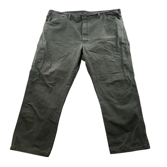 Dickies Mens Cargo Work Pants Size 46W Workwear Green Straight Classic Casual - Picture 1 of 11
